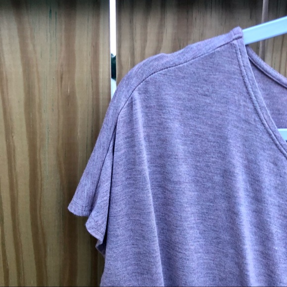 Antibes Blanc Shirt Front Twist Sz. S Plum Beige Athlesuire - Picture 3 of 9